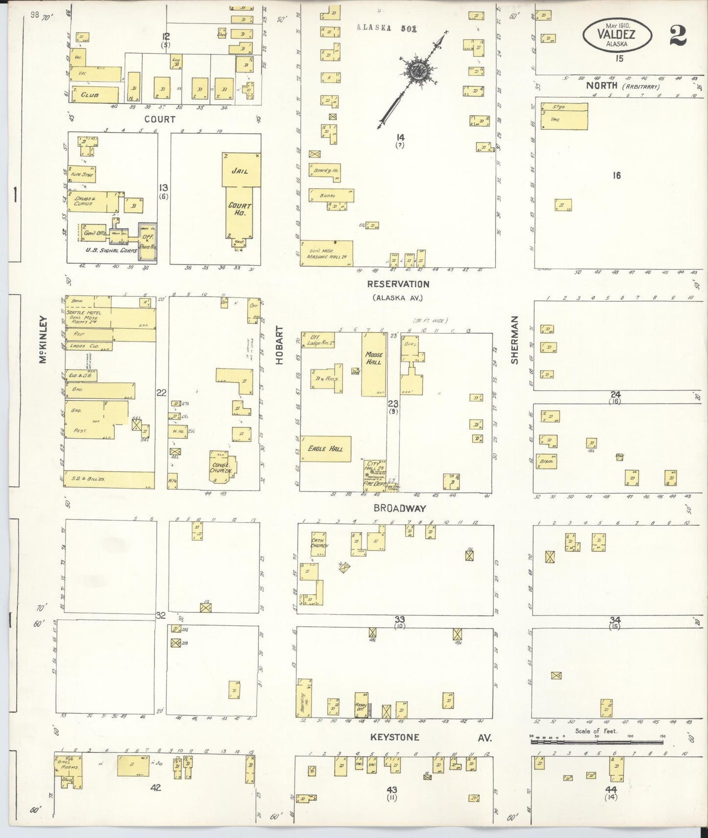 Sanborn Fire Insurance Map from Valdez, Valdes-chitina-whittier, Alaska (1927), Sheet #0002 - Historic Sanborn Fire Insurance Map Print, vintage old map wall art, antique decor, genealogy gift, Alaska Alaska map