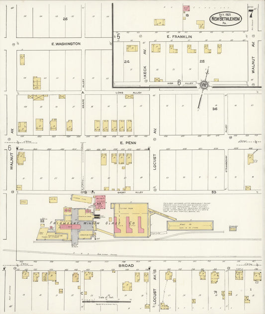Sanborn Fire Insurance Map from New Bethlehem, Clarion County, Pennsylvania (1921), Sheet #0007 - Historic Sanborn Fire Insurance Map Print, vintage old map wall art, antique decor, genealogy gift, Pennsylvania Pennsylvania map