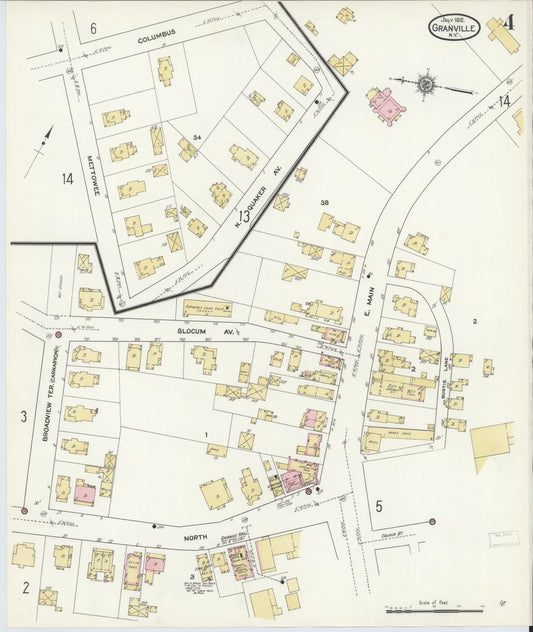 Sanborn Fire Insurance Map from Granville, Washington County, New York (1912), Sheet #0004 - Historic Sanborn Fire Insurance Map Print, vintage old map wall art, antique decor, genealogy gift, New York New York map