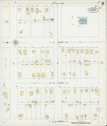 Sanborn Fire Insurance Map from Newkirk, Kay County, Oklahoma (1903), Sheet #0006 - Complete Map Set gallery image, historic Sanborn map, vintage wall art, Oklahoma Oklahoma