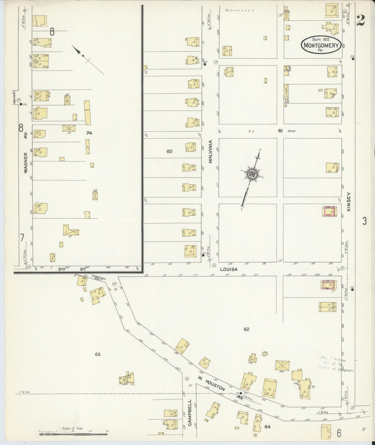 Sanborn Fire Insurance Map from Montgomery, Lycoming County, Pennsylvania (1912), Sheet #0002 - Complete Map Set gallery image, historic Sanborn map, vintage wall art, Pennsylvania Pennsylvania