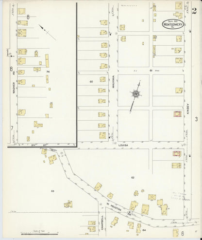 Sanborn Fire Insurance Map from Montgomery, Lycoming County, Pennsylvania (1912), Sheet #0002 - Complete Map Set gallery image, historic Sanborn map, vintage wall art, Pennsylvania Pennsylvania