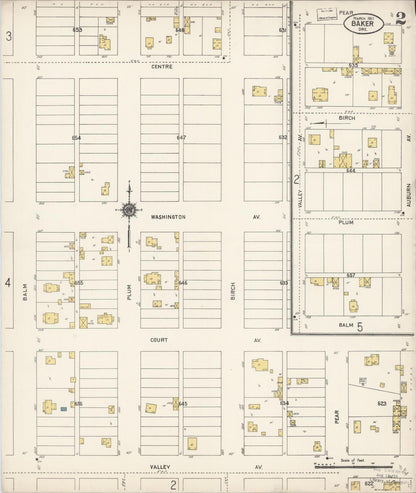 Sanborn Fire Insurance Map from Baker, Baker County, Oregon (1911), Sheet #0002 - Complete Map Set gallery image, historic Sanborn map, vintage wall art, Oregon Oregon