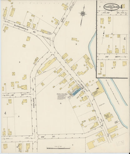 Sanborn Fire Insurance Map from Federalsburg, Caroline County, Maryland (1915), Sheet #0004 - Complete Map Set gallery image, historic Sanborn map, vintage wall art, Maryland Maryland