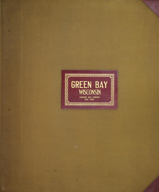 Sanborn Fire Insurance Map from Green Bay, Brown County, Wisconsin (1951), Sheet #0001 - Historic Sanborn Fire Insurance Map Print, vintage old map wall art, antique decor, genealogy gift, Wisconsin Wisconsin map