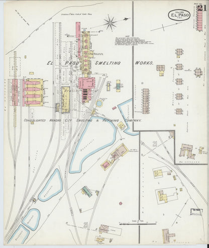 Sanborn Fire Insurance Map from El Paso, El Paso County, Texas (1893), Sheet #0021 - Complete Map Set gallery image, historic Sanborn map, vintage wall art, Texas Texas
