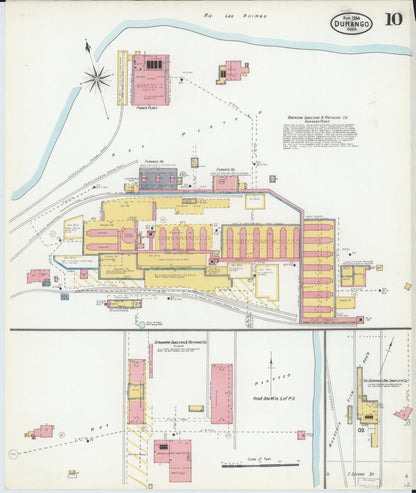 Sanborn Fire Insurance Map from Durango, La Plata County, Colorado (1904), Sheet #0010 - Complete Map Set gallery image, historic Sanborn map, vintage wall art, Colorado Colorado