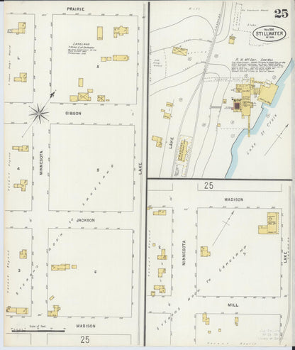 Sanborn Fire Insurance Map from Stillwater, Washington County, Minnesota (1898), Sheet #0025 - Complete Map Set gallery image, historic Sanborn map, vintage wall art, Minnesota Minnesota
