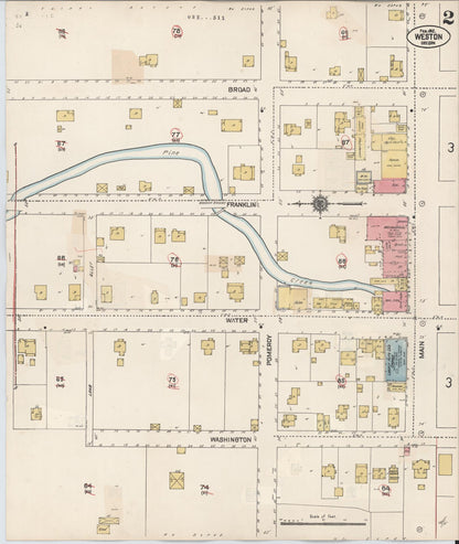 Sanborn Fire Insurance Map from Weston, Umatilla County, Oregon (1932), Sheet #0002 - Complete Map Set gallery image, historic Sanborn map, vintage wall art, Oregon Oregon