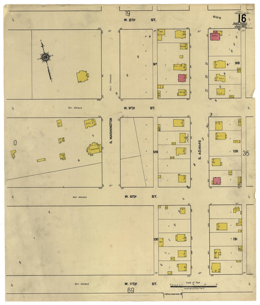 Sanborn Fire Insurance Map from Amarillo, Potter County, Texas (1922), Sheet #0001 - Historic Sanborn Fire Insurance Map Print, vintage old map wall art, antique decor, genealogy gift, Texas Texas map