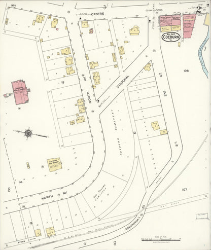 Sanborn Fire Insurance Map from Coeburn, Wise County, Virginia (1922), Sheet #0002 - Complete Map Set gallery image, historic Sanborn map, vintage wall art, Virginia Virginia