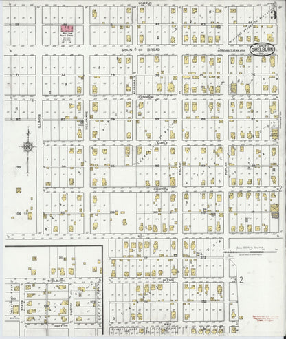 Sanborn Fire Insurance Map from Shelburn, Sullivan County, Indiana (1921), Sheet #0003 - Historic Sanborn Fire Insurance Map Print, vintage old map wall art, antique decor, genealogy gift, Indiana Indiana map