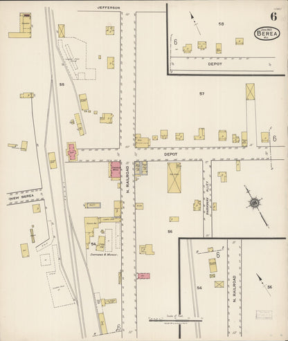 Sanborn Fire Insurance Map from Berea, Madison County, Kentucky (1922), Sheet #0006 - Complete Map Set gallery image, historic Sanborn map, vintage wall art, Kentucky Kentucky