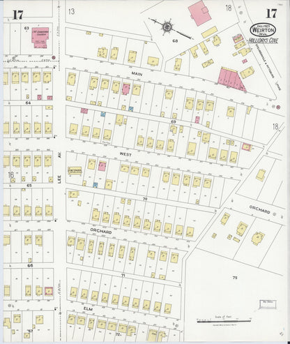 Sanborn Fire Insurance Map from Weirton, Hancock County, West Virginia (1923), Sheet #0017 - Complete Map Set gallery image, historic Sanborn map, vintage wall art, West Virginia West Virginia