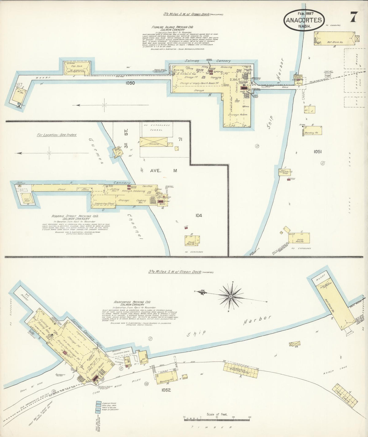 Sanborn Fire Insurance Map from Anacortes, Skagit County, Washington (1897), Sheet #0007 - Complete Map Set gallery image, historic Sanborn map, vintage wall art, Washington Washington