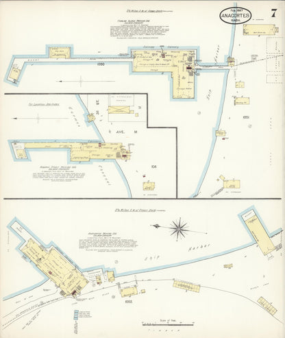 Sanborn Fire Insurance Map from Anacortes, Skagit County, Washington (1897), Sheet #0007 - Complete Map Set gallery image, historic Sanborn map, vintage wall art, Washington Washington