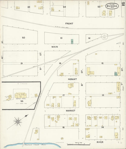 Sanborn Fire Insurance Map from Bucoda, Thurston County, Washington (1890), Sheet #0002 - Complete Map Set gallery image, historic Sanborn map, vintage wall art, Washington Washington