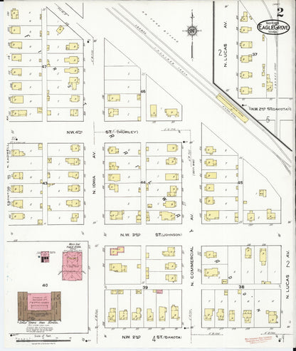Sanborn Fire Insurance Map from Eagle Grove, Wright County, Iowa (1921), Sheet #0002 - Historic Sanborn Fire Insurance Map Print