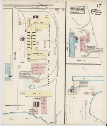 Sanborn Fire Insurance Map from Chester, Delaware County, Pennsylvania (1885), Sheet #0017 - Complete Map Set gallery image, historic Sanborn map, vintage wall art, Pennsylvania Pennsylvania