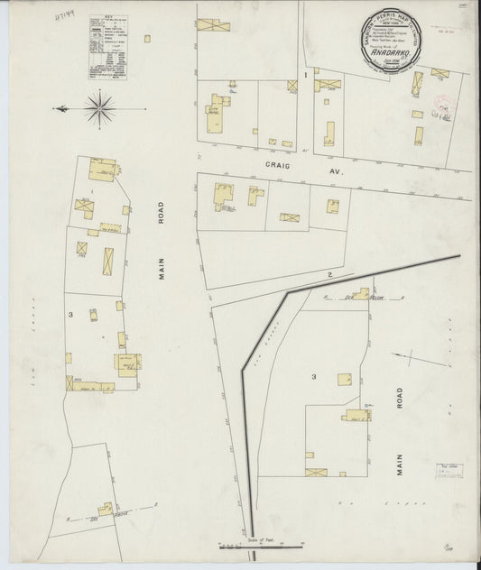 Sanborn Fire Insurance Map from Anadarko, Caddo County, Oklahoma. (1894) – Historic Sanborn Fire Insurance Map Print