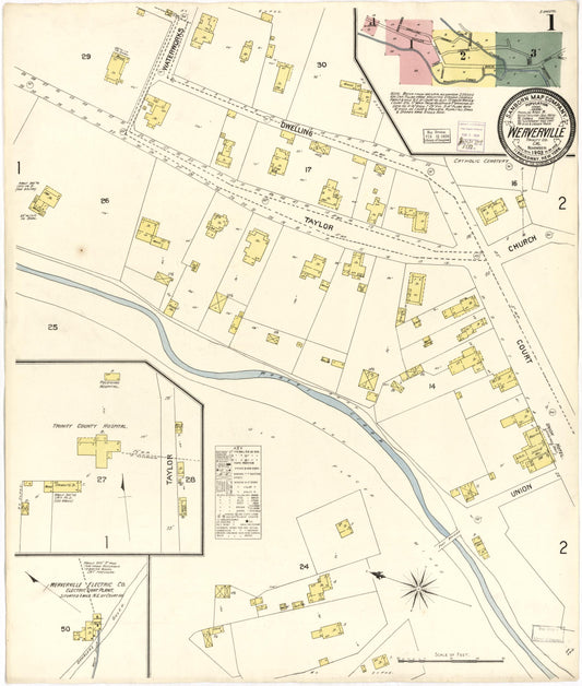 Sanborn Fire Insurance Map from Weaverville, Trinity County, California. (1903) – Historic Sanborn Fire Insurance Map Print