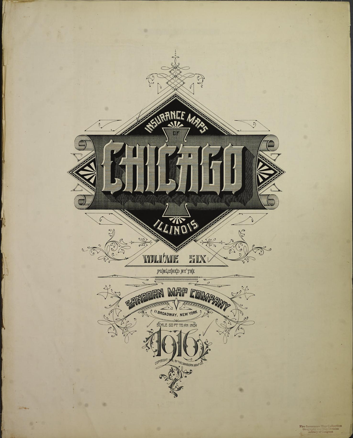Sanborn Fire Insurance Map from Chicago, Cook County, Illinois (1916), Sheet #0001 - Historic Sanborn Fire Insurance Map Print, vintage old map wall art, antique decor, genealogy gift, Illinois Illinois map