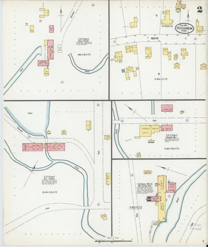 Sanborn Fire Insurance Map from Higganum, Middlesex County, Connecticut (1901), Sheet #0002 - Complete Map Set gallery image, historic Sanborn map, vintage wall art, Connecticut Connecticut