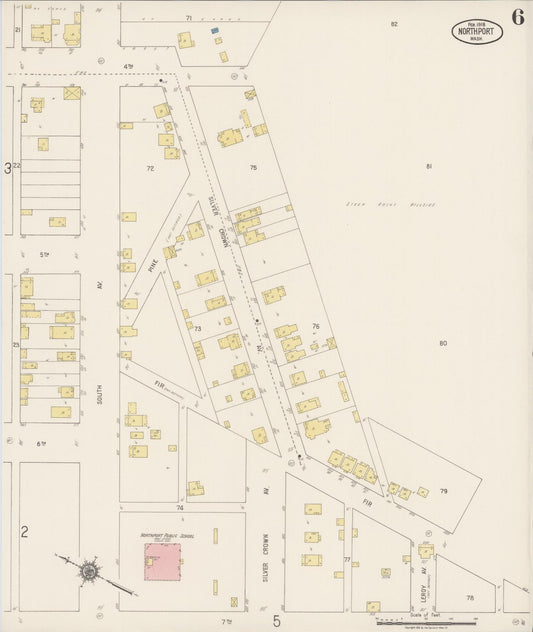 Sanborn Fire Insurance Map from Northport, Stevens County, Washington (1918), Sheet #0006 - Historic Sanborn Fire Insurance Map Print, vintage old map wall art, antique decor, genealogy gift, Washington Washington map