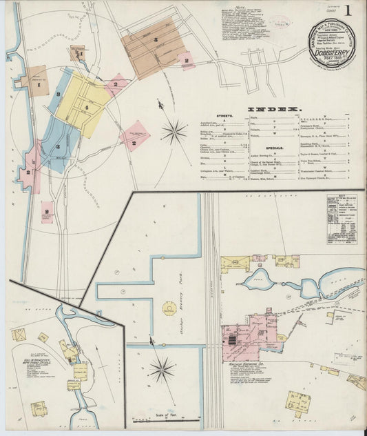 Sanborn Fire Insurance Map from Dobbs Ferry, Westchester County, New York. (1889) – Historic Sanborn Fire Insurance Map Print
