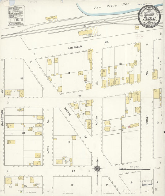 Sanborn Fire Insurance Map from Rodeo, Contra Costa County, California. (1911) – Historic Sanborn Fire Insurance Map Print