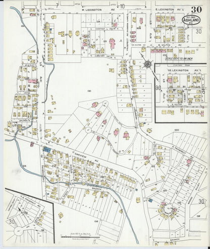 Sanborn Fire Insurance Map from Ashland, Boyd County, Kentucky (1920), Sheet #0030 - Complete Map Set gallery image, historic Sanborn map, vintage wall art, Kentucky Kentucky