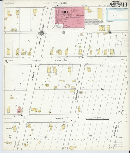 Sanborn Fire Insurance Map from Wauseon, Fulton County, Ohio (1916), Sheet #0011 - Complete Map Set gallery image, historic Sanborn map, vintage wall art, Ohio Ohio