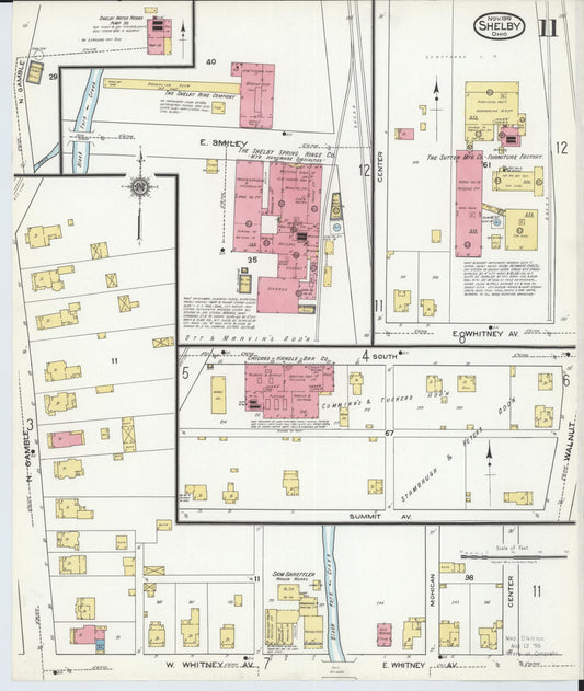 Sanborn Fire Insurance Map from Shelby, Richland County, Ohio (1919), Sheet #0011 - Historic Sanborn Fire Insurance Map Print, vintage old map wall art, antique decor, genealogy gift, Ohio Ohio map