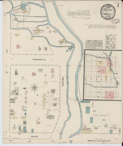 Sanborn Fire Insurance Map from Logan, Cache County, Utah (1885), Sheet #0001 - Complete Map Set gallery image, historic Sanborn map, vintage wall art, Utah Utah