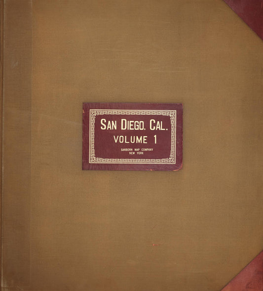 Sanborn Fire Insurance Map from San Diego, San Diego County, California (1950), Sheet #0001 - Complete Map Set gallery image, historic Sanborn map, vintage wall art, California California