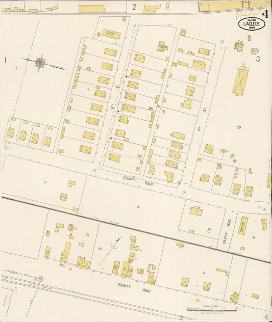 Sanborn Fire Insurance Map from Laclede, Bonner County, Idaho (1921), Sheet #0004 - Historic Sanborn Fire Insurance Map Print, vintage old map wall art, antique decor, genealogy gift, Idaho Idaho map