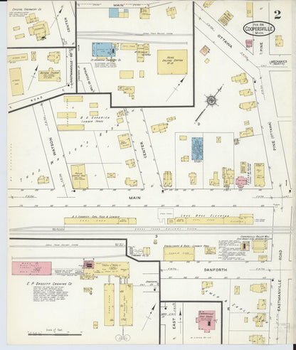 Sanborn Fire Insurance Map from Coopersville, Ottawa County, Michigan (1916), Sheet #0002 - Complete Map Set gallery image, historic Sanborn map, vintage wall art, Michigan Michigan