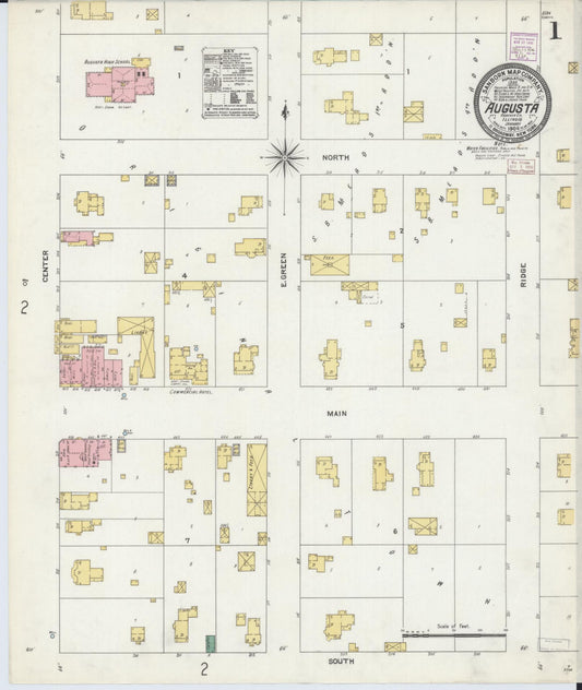 Sanborn Fire Insurance Map from Augusta, Hancock County, Illinois (1906), Sheet #0001 - Historic Sanborn Fire Insurance Map Print, vintage old map wall art, antique decor, genealogy gift, Illinois Illinois map