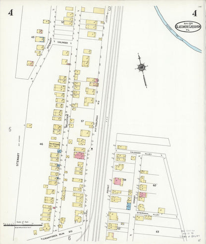 Sanborn Fire Insurance Map from Glassmere, Allegheny County, Pennsylvania (1924), Sheet #0004 - Complete Map Set gallery image, historic Sanborn map, vintage wall art, Pennsylvania Pennsylvania