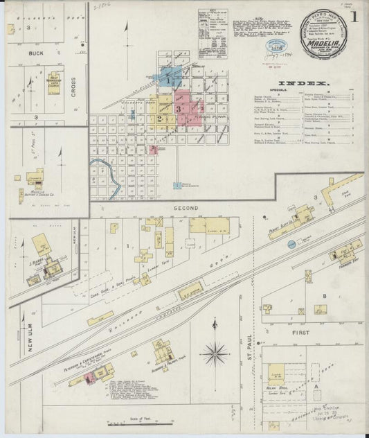 Sanborn Fire Insurance Map from Madelia, Watonwan County, Minnesota. (1894) – Map View