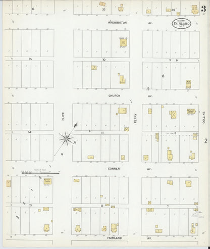 Sanborn Fire Insurance Map from Fairland, Ottawa County, Oklahoma (1900), Sheet #0003 - Complete Map Set gallery image, historic Sanborn map, vintage wall art, Oklahoma Oklahoma