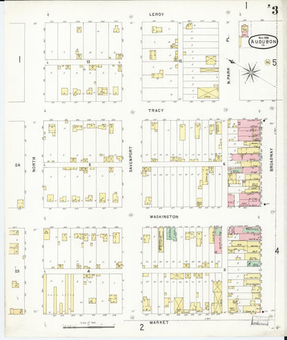 Sanborn Fire Insurance Map from Audubon, Audubon County, Iowa (1896), Sheet #0003 - Historic Sanborn Fire Insurance Map Print