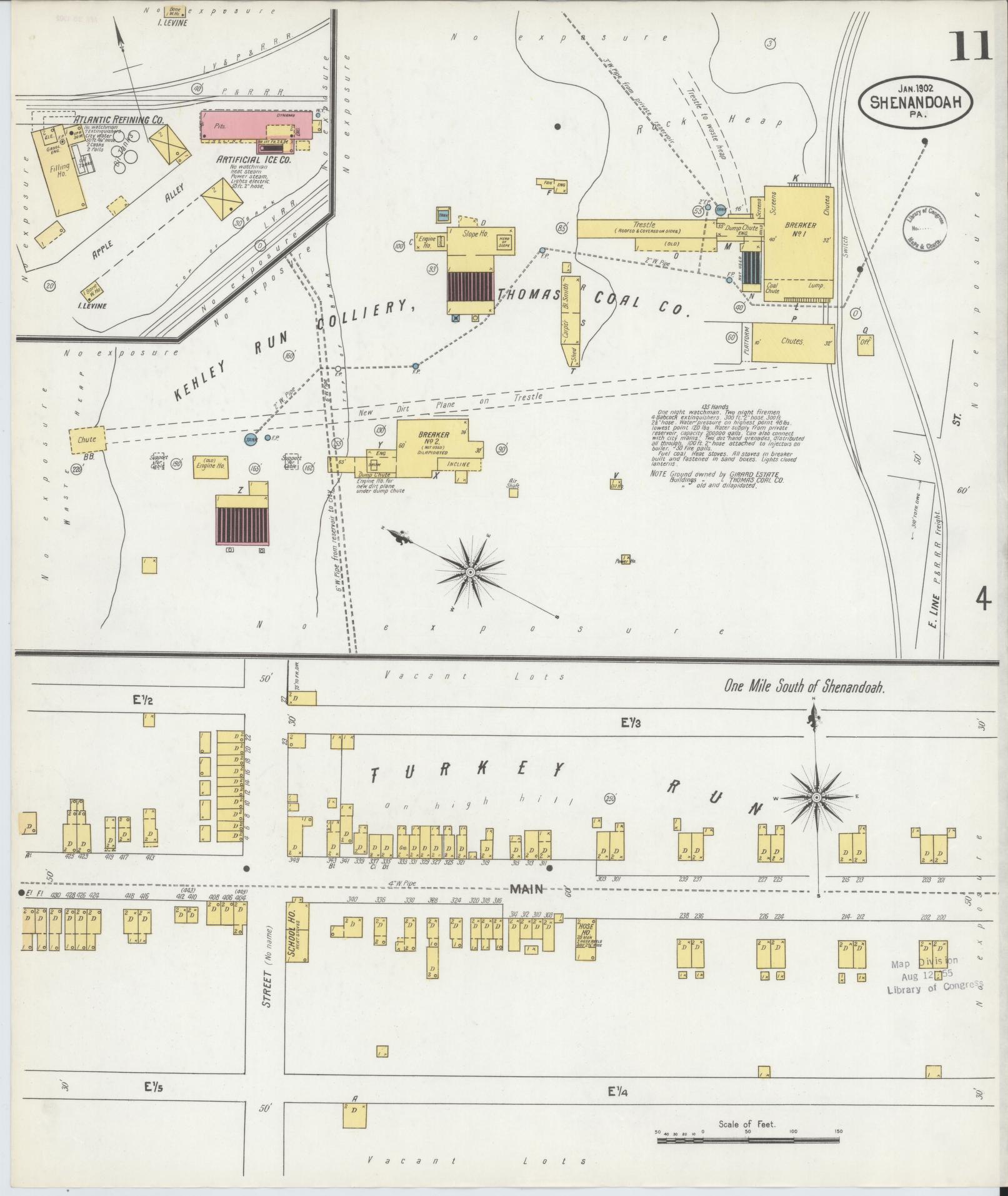Sanborn Fire Insurance Map from Shenandoah, Schuylkill County, Pennsylvania (1902), Sheet #0011 - Complete Map Set gallery image, historic Sanborn map, vintage wall art, Pennsylvania Pennsylvania