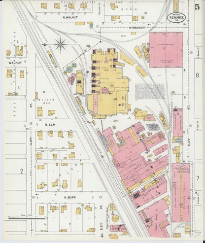 Sanborn Fire Insurance Map from Kewanee, Henry County, Illinois (1899), Sheet #0005 - Complete Map Set gallery image, historic Sanborn map, vintage wall art, Illinois Illinois