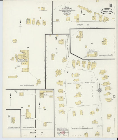 Sanborn Fire Insurance Map from Charlevoix, Charlevoix County, Michigan (1912), Sheet #0011 - Historic Sanborn Fire Insurance Map Print, vintage old map wall art, antique decor, genealogy gift, Michigan Michigan map