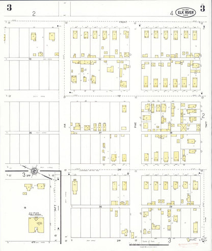 Sanborn Fire Insurance Map from Elk River, Clearwater County, Idaho (1928), Sheet #0003 - Complete Map Set gallery image, historic Sanborn map, vintage wall art, Idaho Idaho