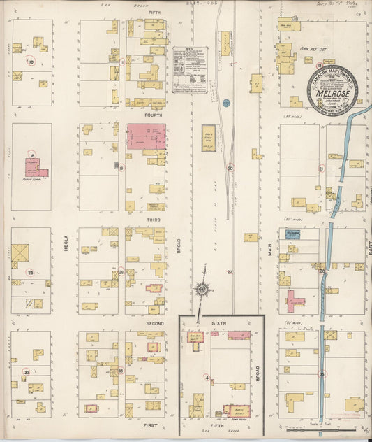 Sanborn Fire Insurance Map from Melrose, Silver Bow County, Montana. (1927) – Historic Sanborn Fire Insurance Map Print