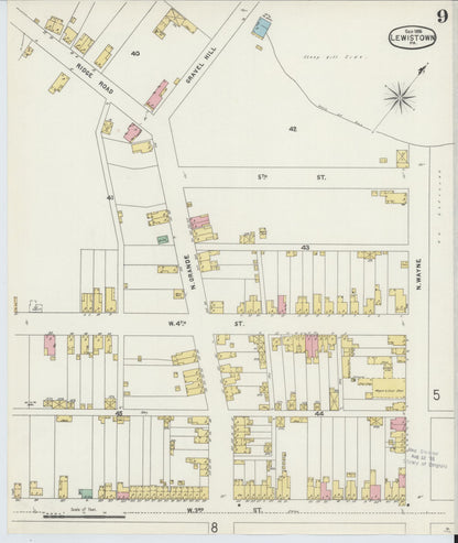 Sanborn Fire Insurance Map from Lewistown, Mifflin County, Pennsylvania (1896), Sheet #0009 - Complete Map Set gallery image, historic Sanborn map, vintage wall art, Pennsylvania Pennsylvania