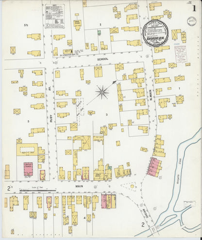 Sanborn Fire Insurance Map from Broadalbin, Fulton County, New York (1900), Sheet #0001 - Complete Map Set gallery image, historic Sanborn map, vintage wall art, New York New York