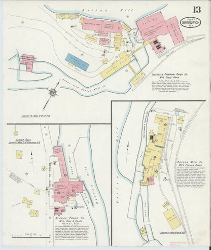 Sanborn Fire Insurance Map from Greenwich, Washington County, New York (1913), Sheet #0013 - Complete Map Set gallery image, historic Sanborn map, vintage wall art, New York New York